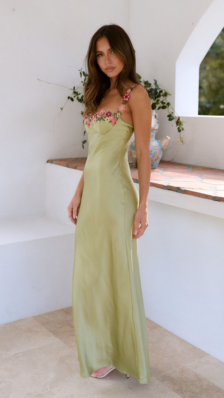 Cesi | Maxi Dress with Flower Detail