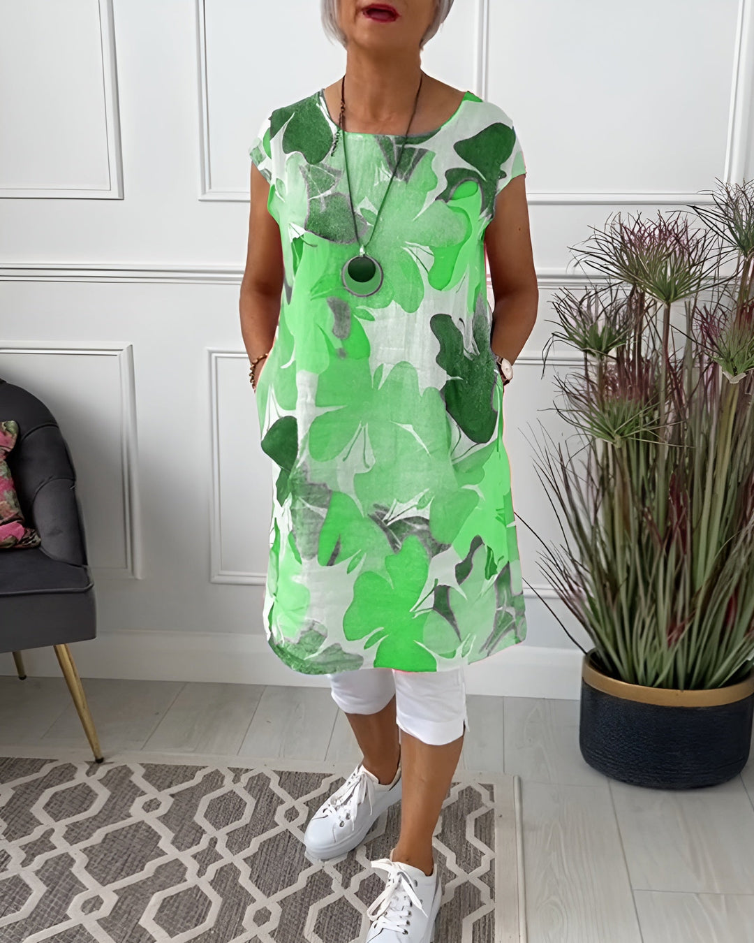 Ada | Summer floral dress for older women