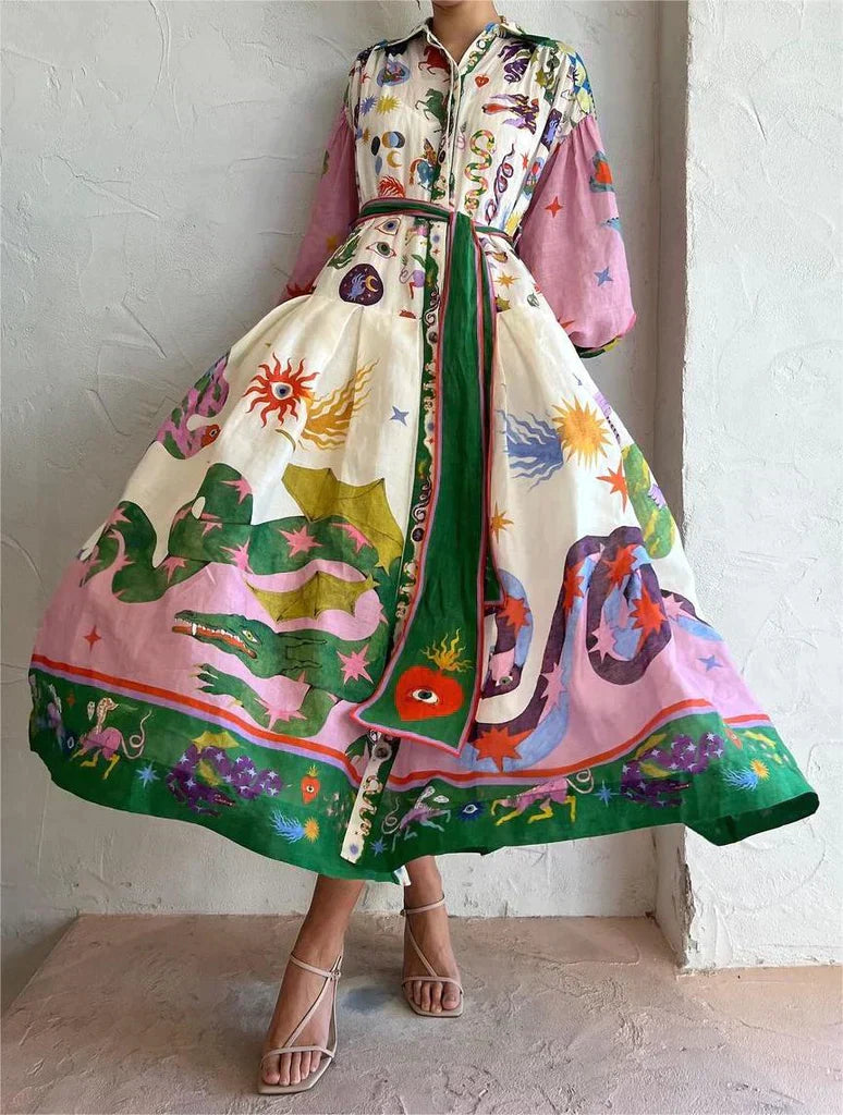 Alani | Italian colourfull dress